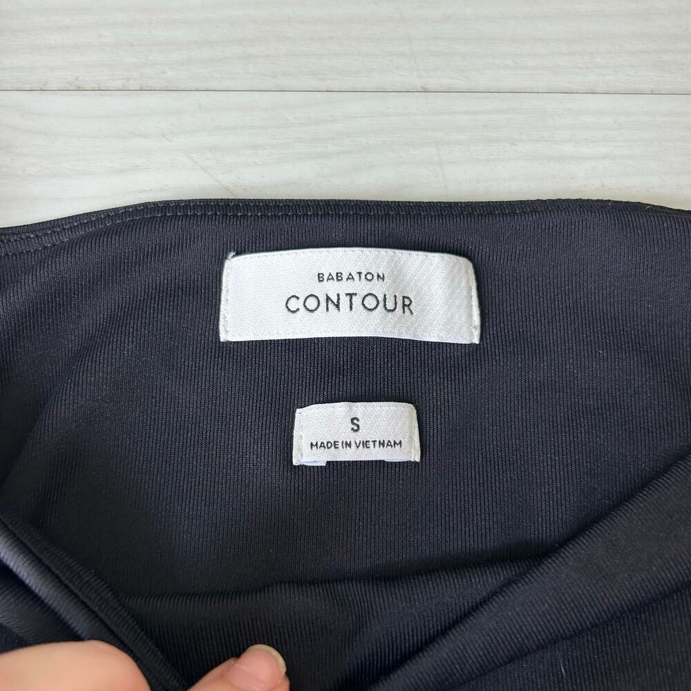 Babaton Aritzia Contour Longsleeve Black Bodysuit Square Neck Classy Size Small - Picture 5 of 8